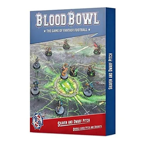 skaven and Dwarf Blood Bowl Pitch