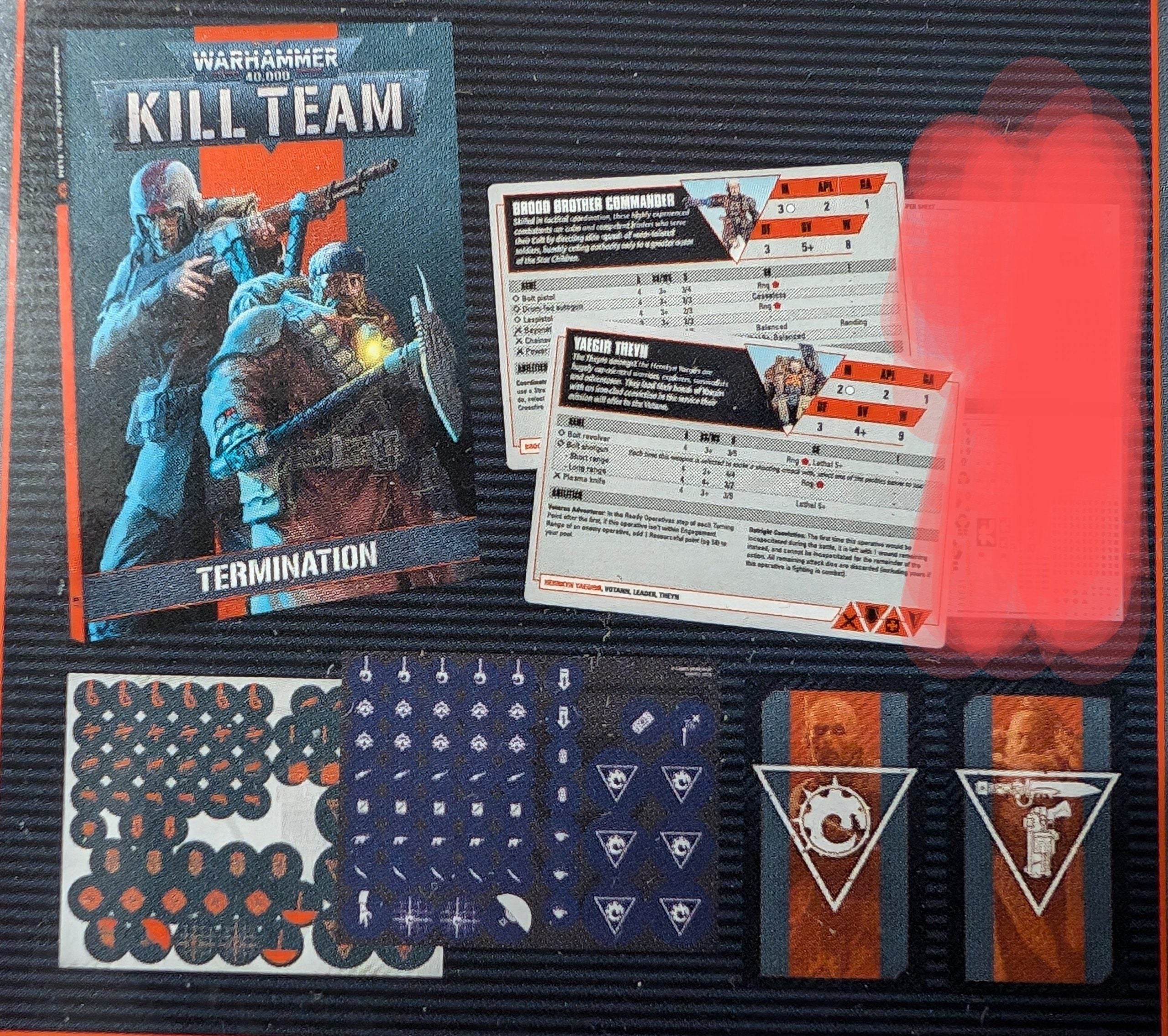Kill Team Termination Rulebook, Cards and Tokens