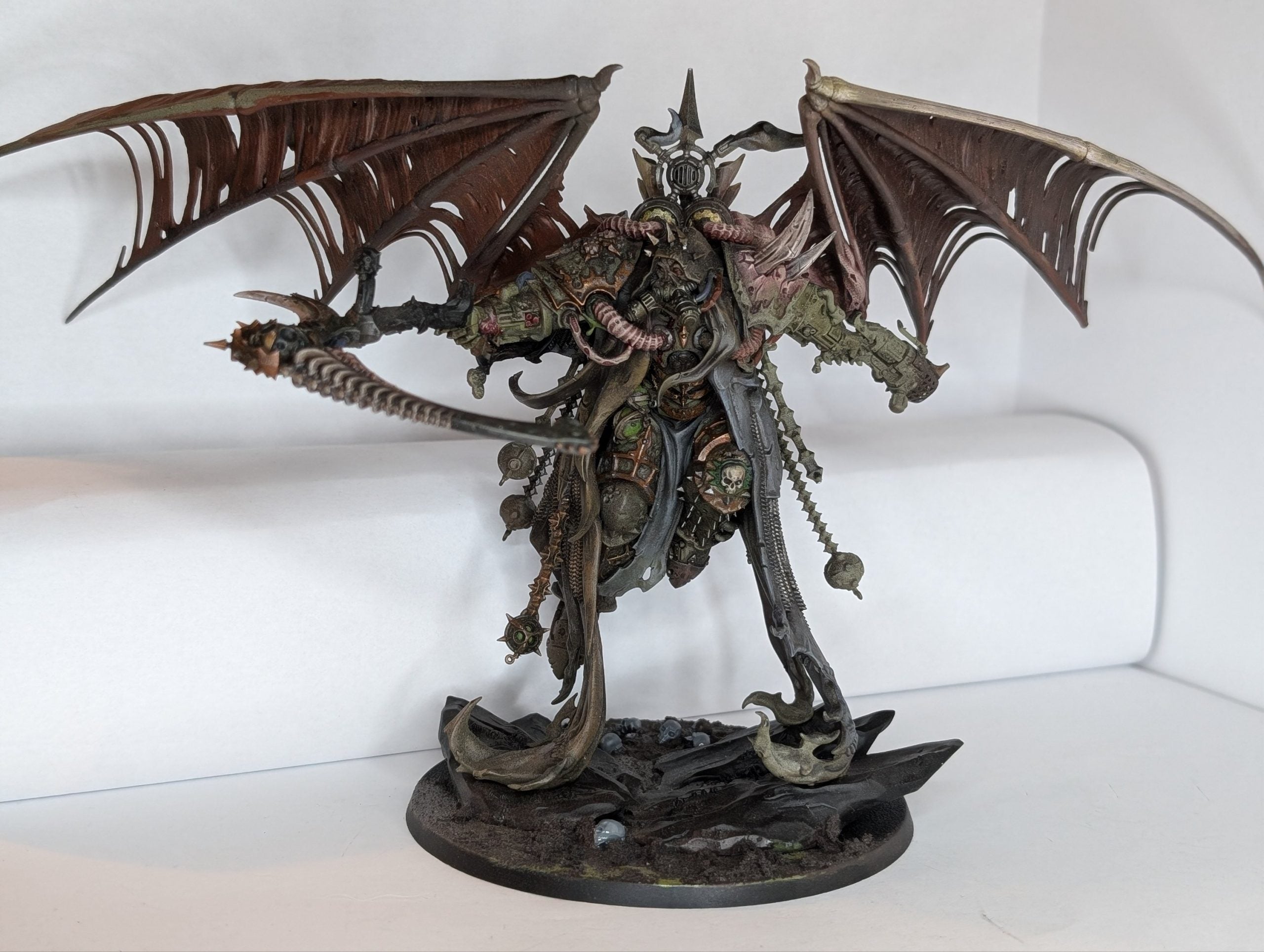 Mortarion with Zombie Dragon Wing Conversion