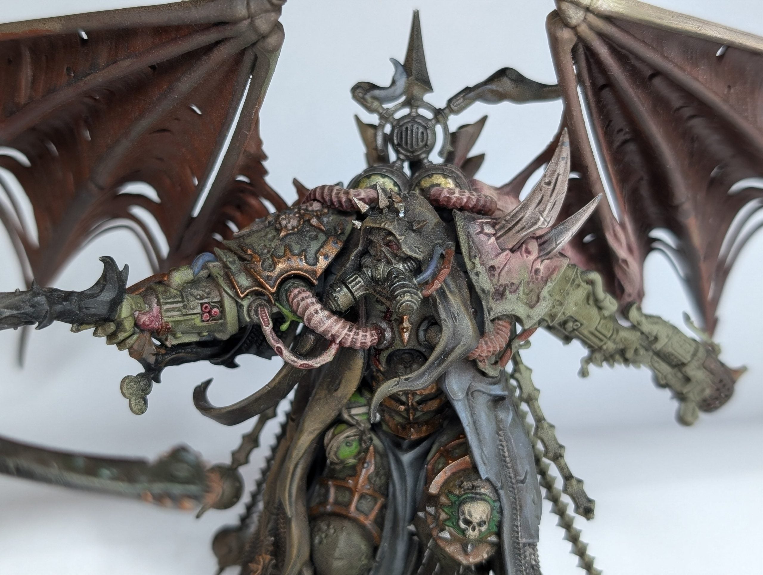 Mortarion with Zombie Dragon Wing Conversion