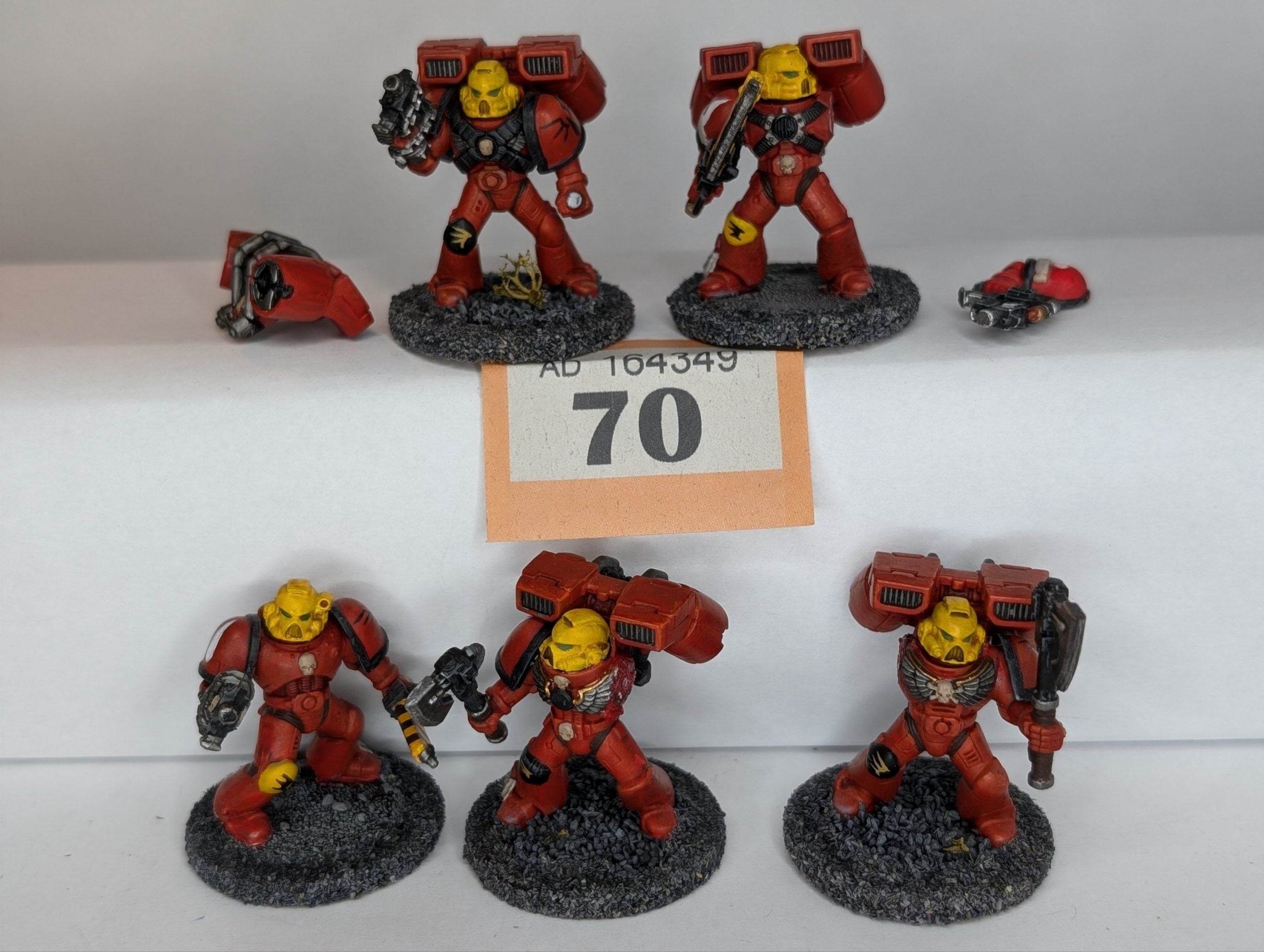 Jump Pack Assault Intercessors (Blood Angels, missing 2 arms and a sword blade)
