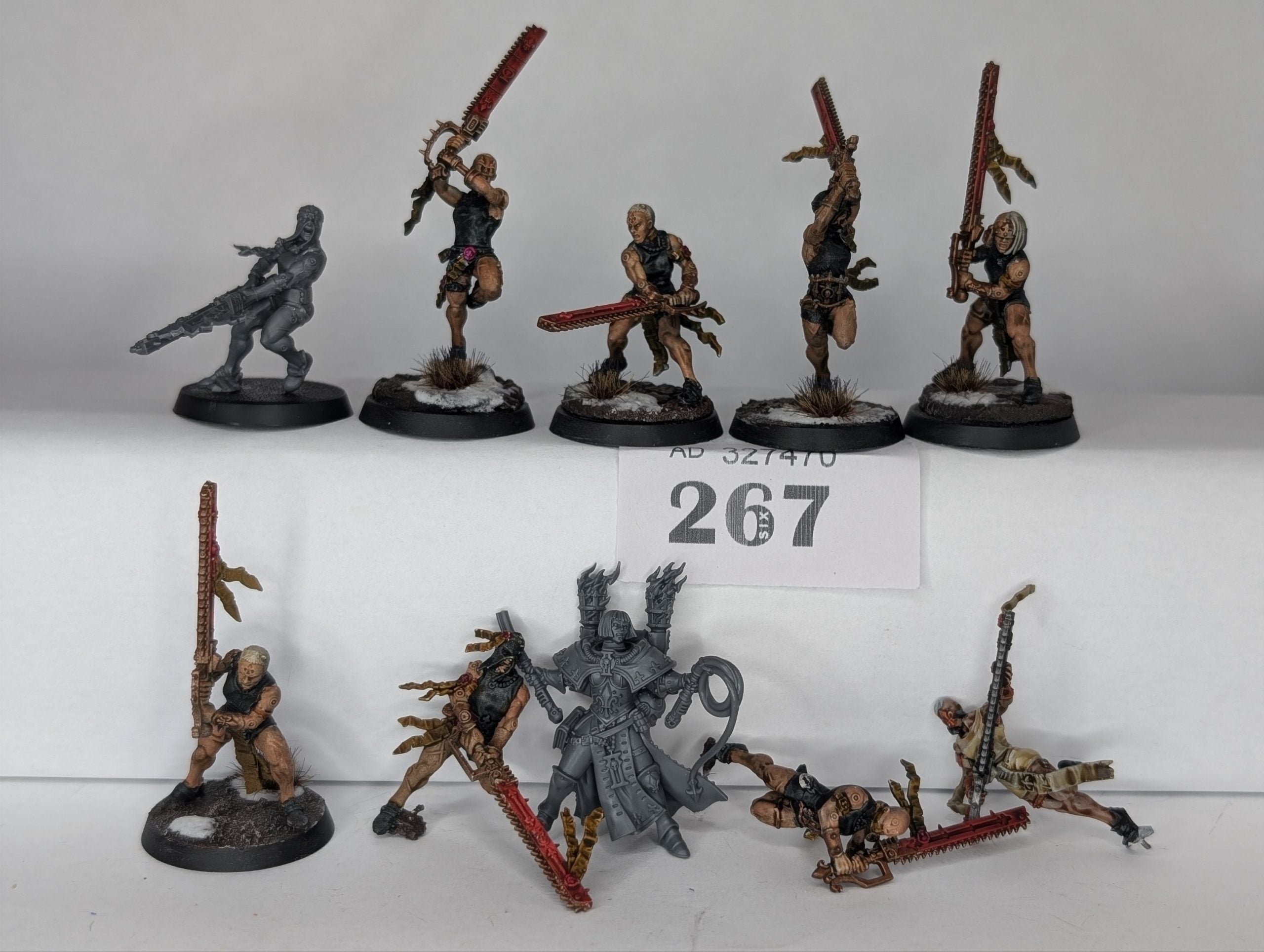 Repentia Squad (Well Painted and based) with Repentia Superior (Unpainted, needs repair) some bases missing.