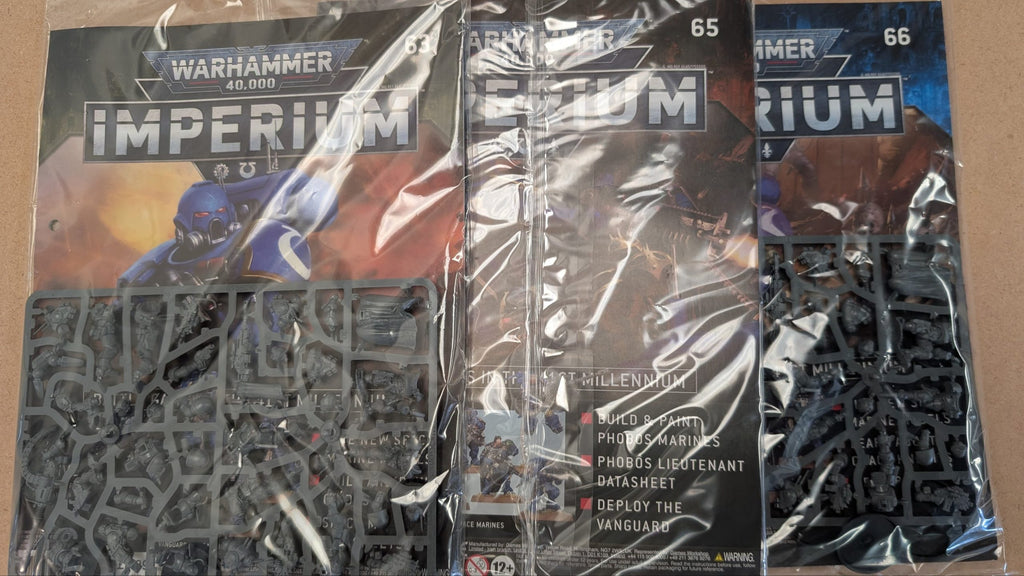 Imperium issues 63, 65, 66 (old Vanguard box Space Marine)