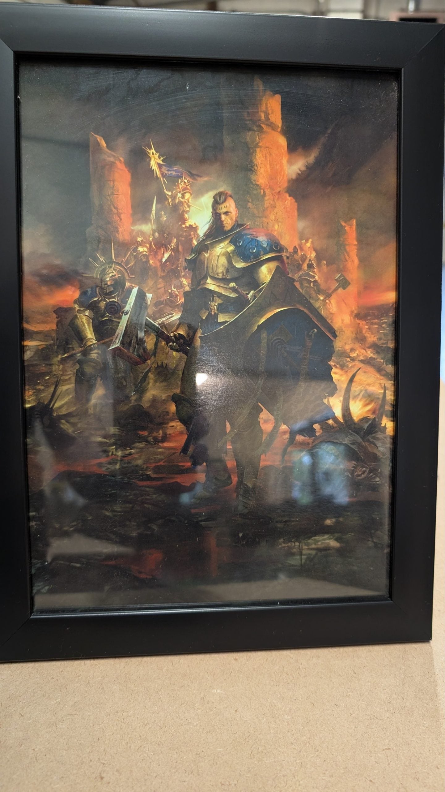 Stormcast Eternal A4 Art Print in Black Frame