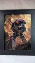 Ultramarine Space Marine Art Print 9 inch x 7 inch