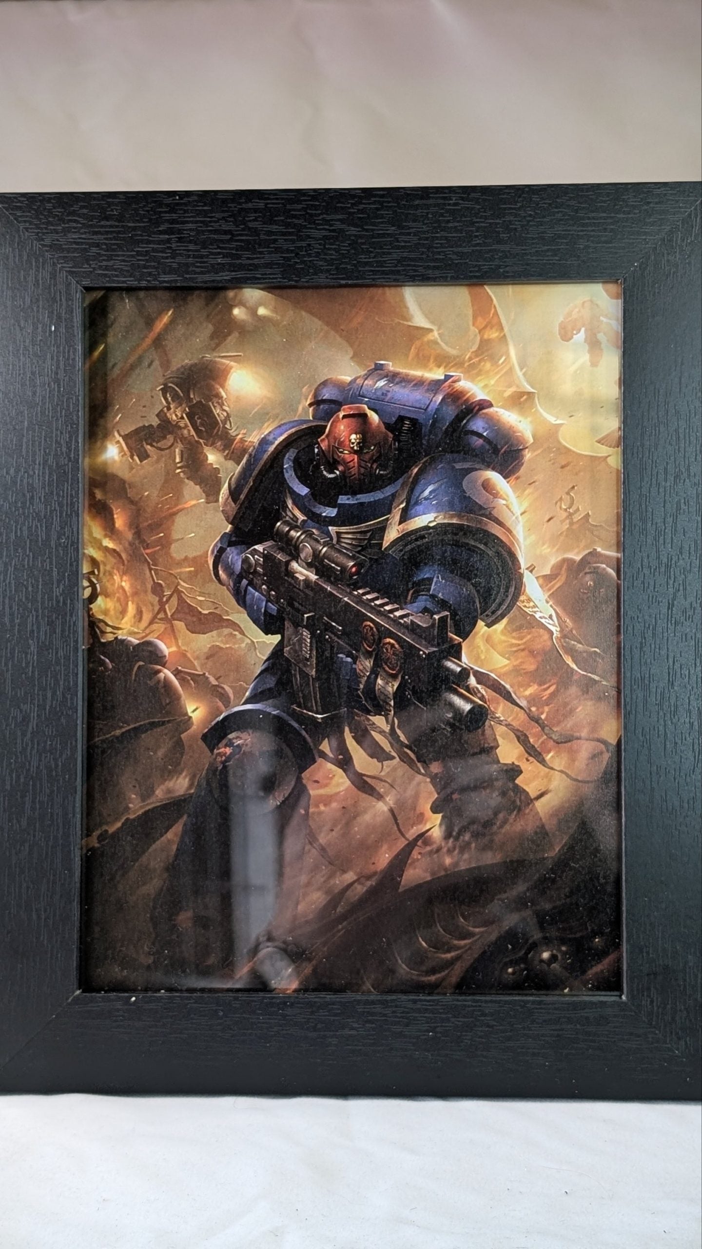 Ultramarine Space Marine Art Print 9 inch x 7 inch