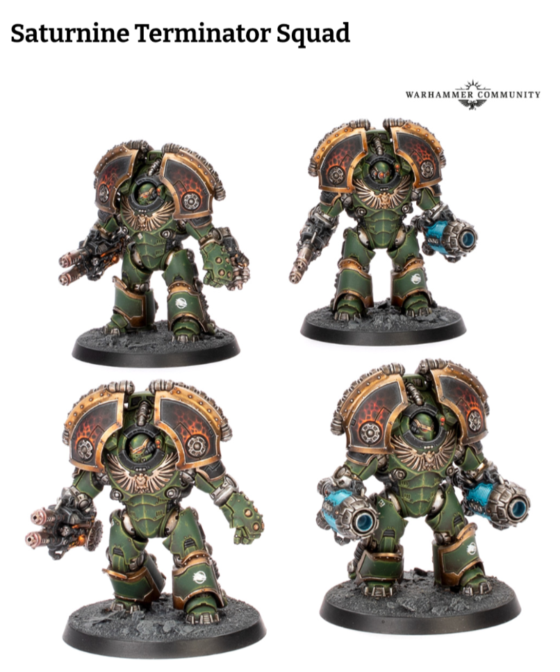 Saturnine Terminator Squad Models 2 On Sprue From The Saturnine Starter Set
