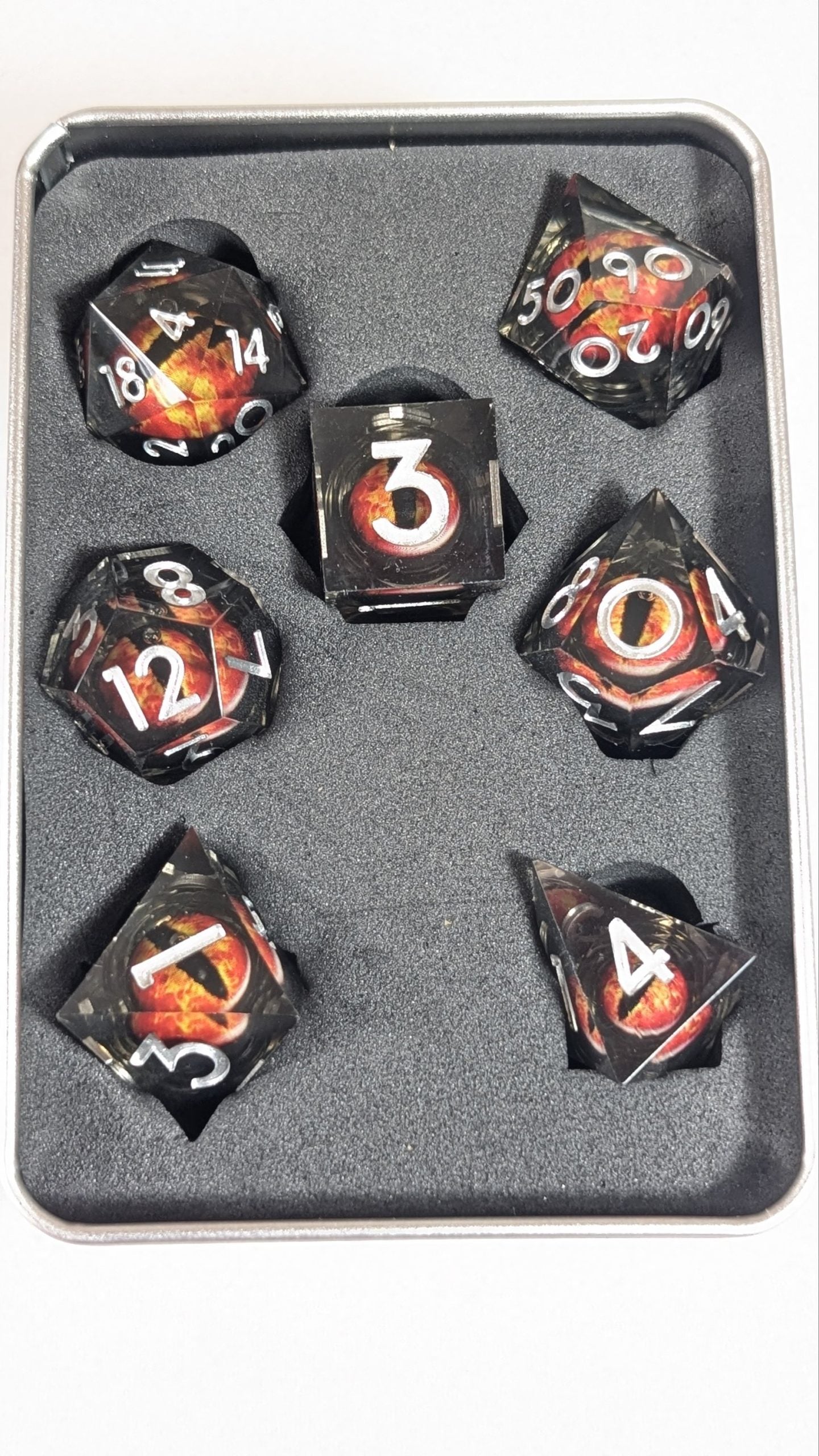Red Dragon Eye Liquid Core Dice Set