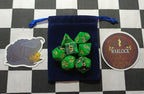 Original Mystery Dice Bag - 7 x Polyhedral Dice, RPG Stickers and Dice Bag