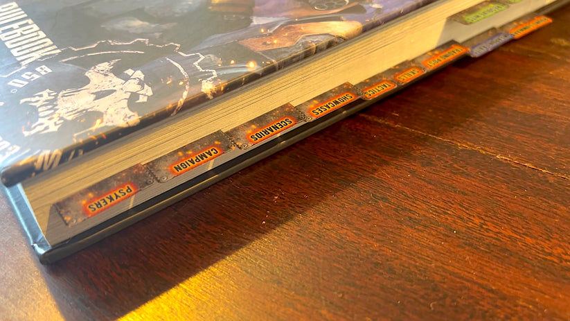 Necromuda Rulebook Tabs (Unofficial Accessory) Side View 2