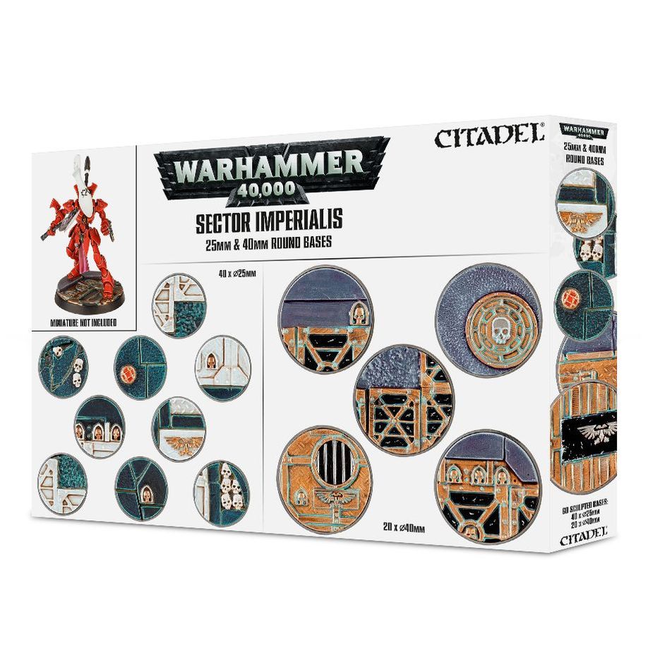 40k Sector imperialis bases 25mm/40mm