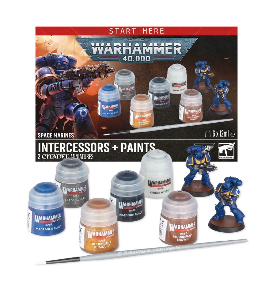 Warhammer 40,000 Starter Set 11th edition Space Marines: Intercessors + Paints