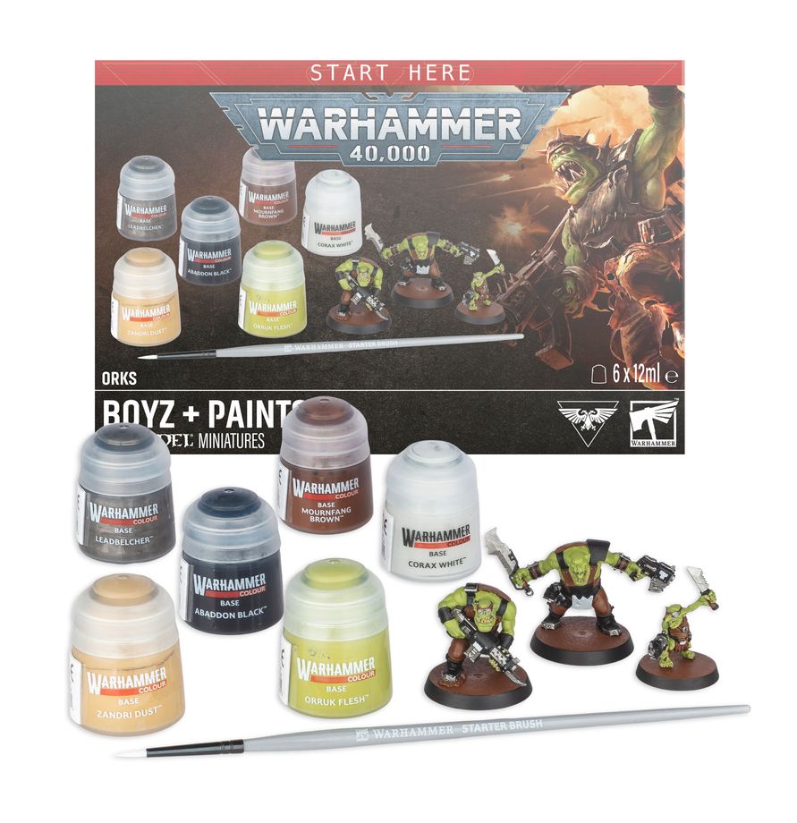 Warhammer 40,000 Starter Set 11th edition Orks: Boyz + Paints