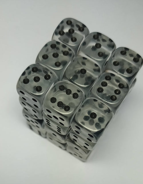 36 x 12mm D6 Gem Clear Dice