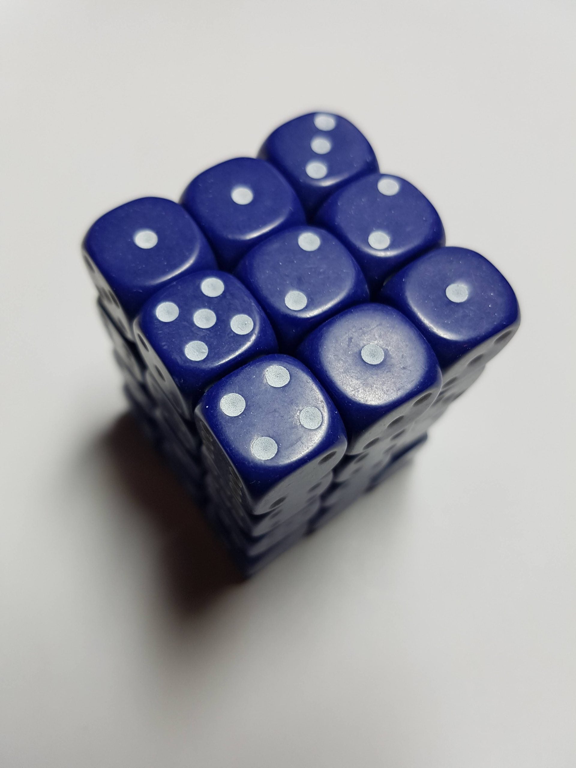 36 x 12mm D6 Opaque Dark Blue Dice