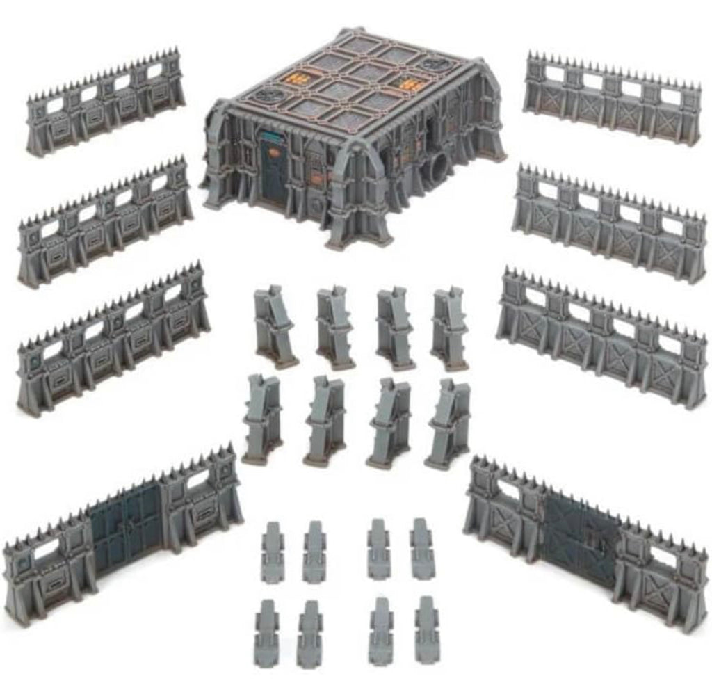 STC Hab-bunker and Stockades Ultimate Starter Set Modular Terrain on sprue