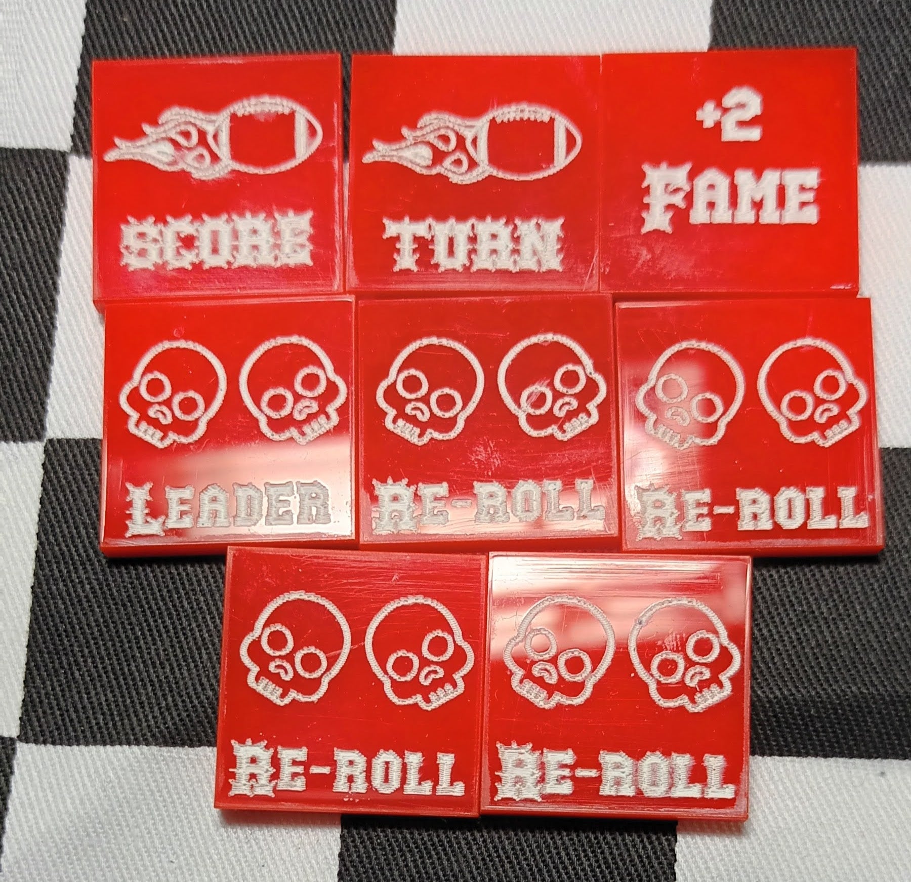 Blood Bowl Red with White Token Set