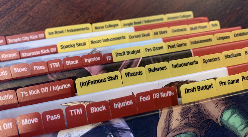 Blood Bowl Official Rulebook Tab Set All available Side