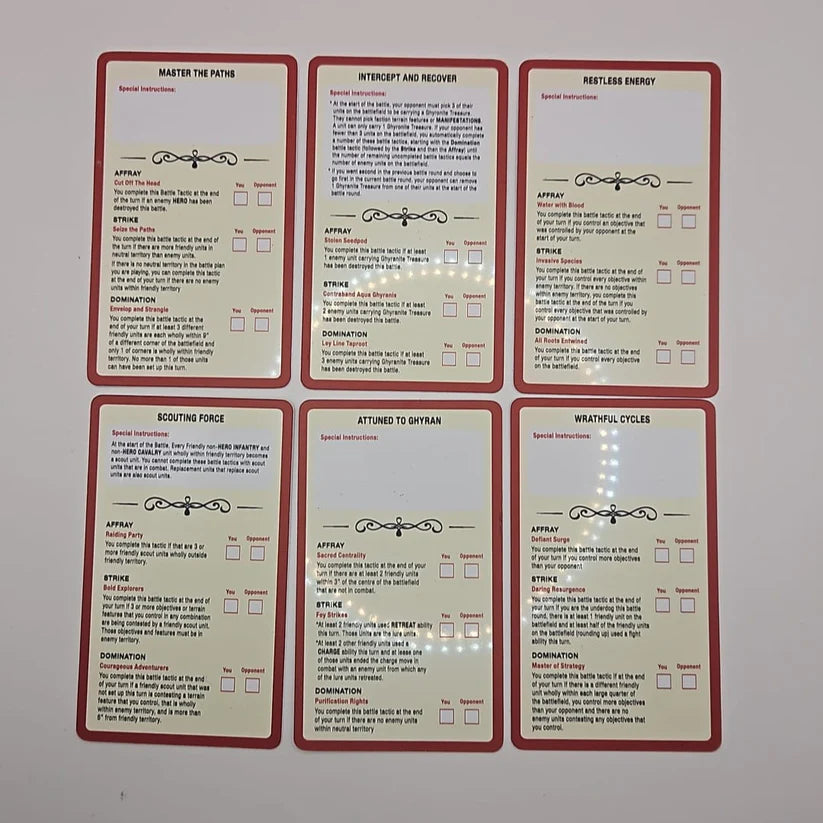 Battle Tactics Set Suitable for use in Warhammer Age of Sigmar 25-26 - Dry Wipe