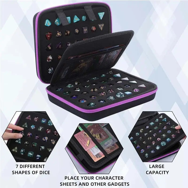 Dice Storage Case Red Capacity
