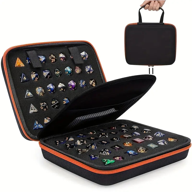 Dice Storage Case Red Orange