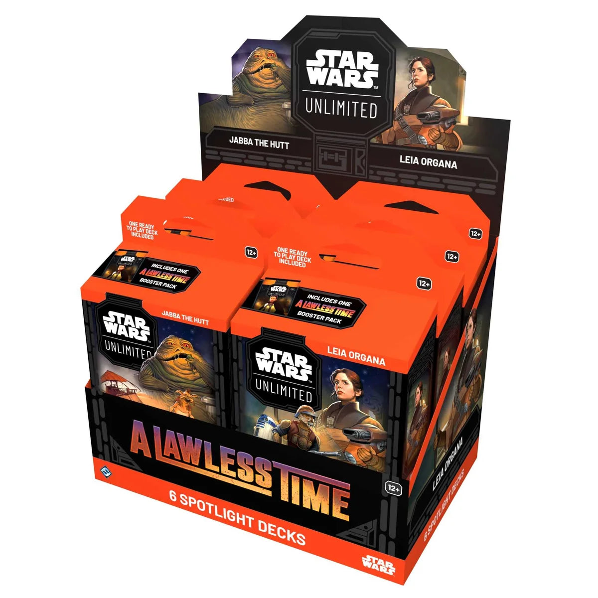 Star Wars: Unlimited - A Lawless Time Spotlight Deck Display Jabba & Leia