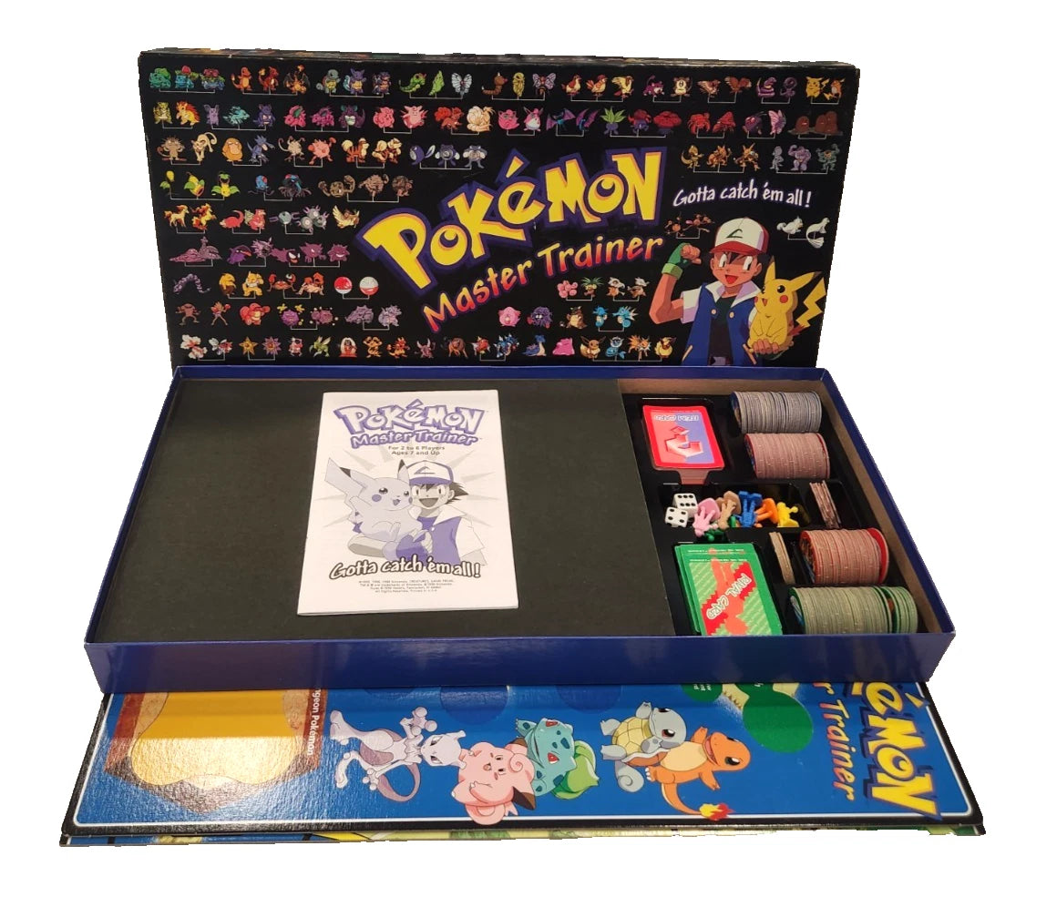 Hasbro Pokémon Master Trainer Board Game 1999 Edition Complete