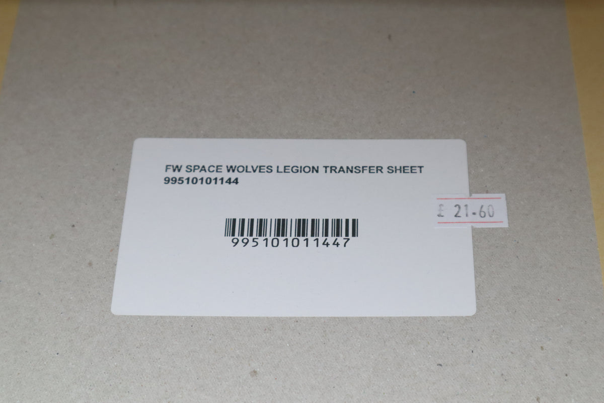Space Wolves Legion Transfer Sheet