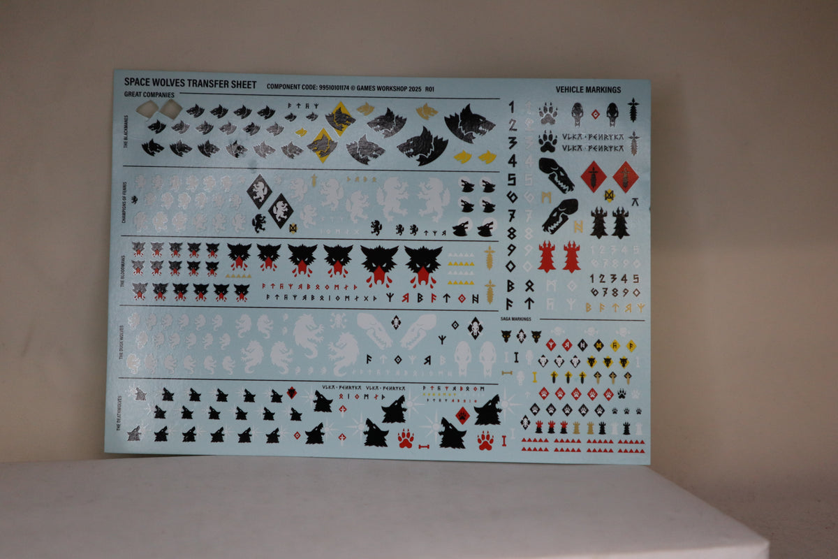 SPACE WOLF TRANSFER SHEET