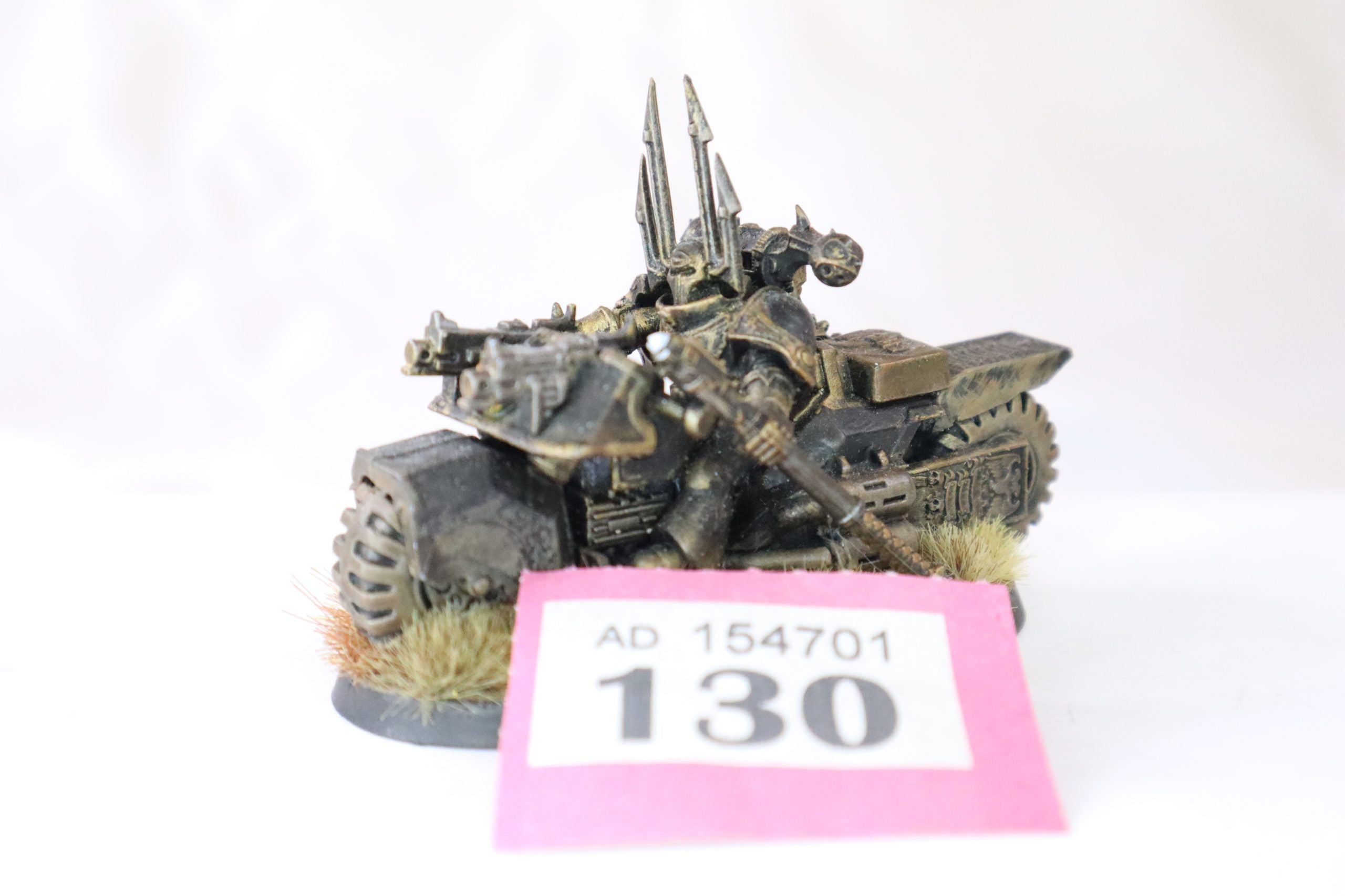 Chaos Sorcerer lord on bike (built, painted, missing top of staff)