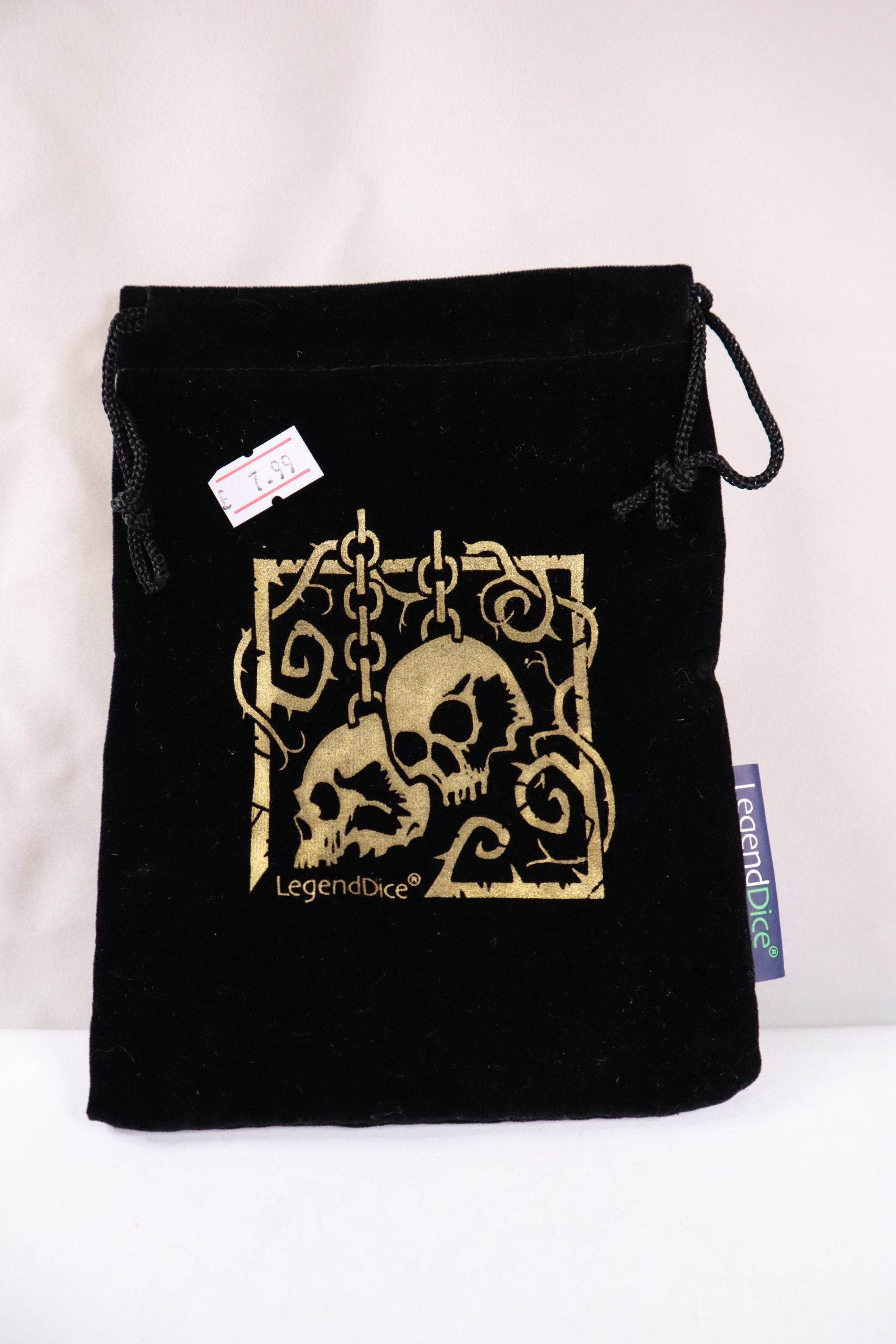 LegendDice Skull Dice Bag Gold