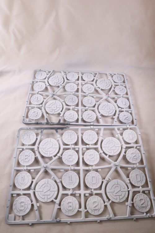Age of Darkness Markers and Tokens On Sprue Sprayed White