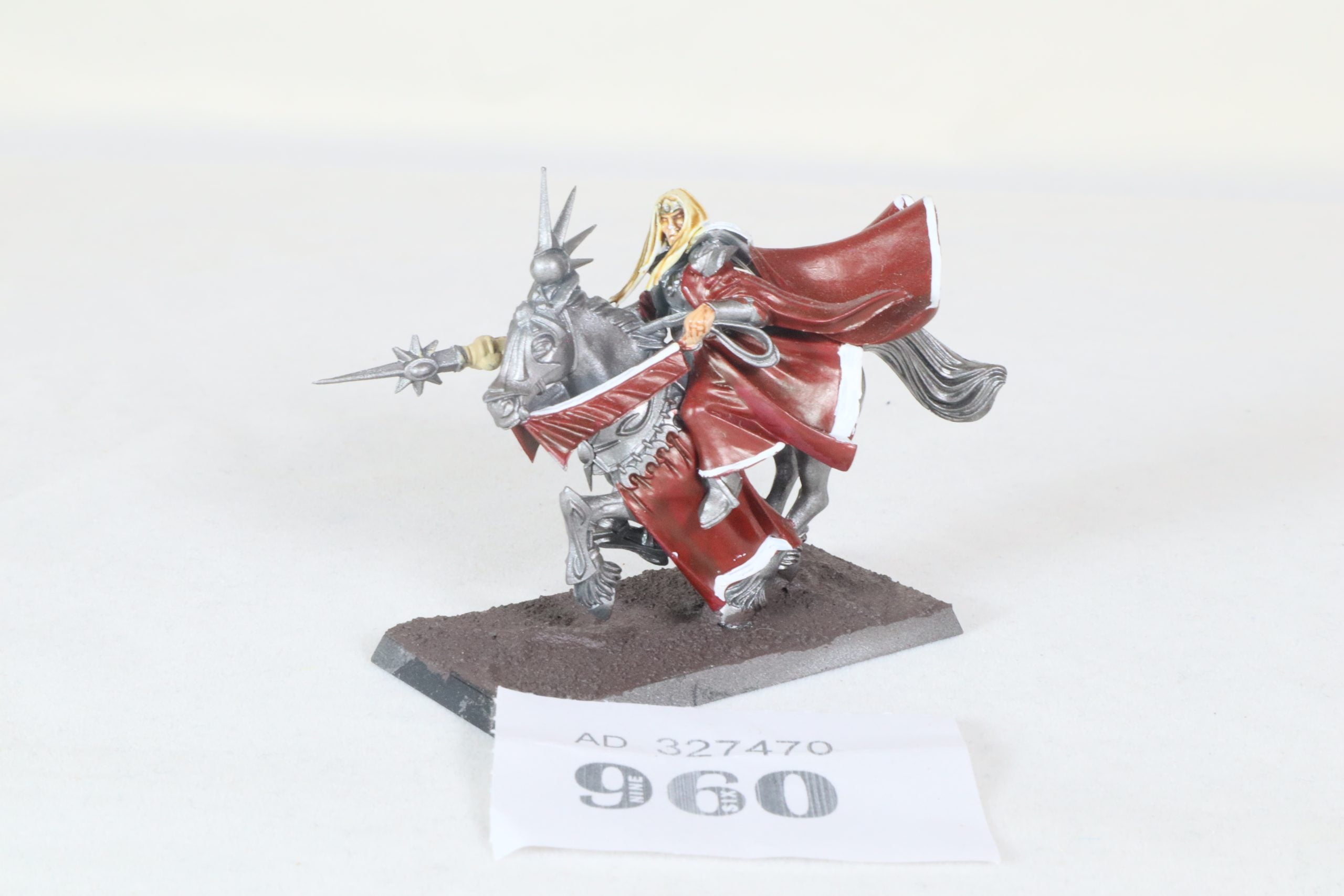 High Elf Mage On Barded Elven steed