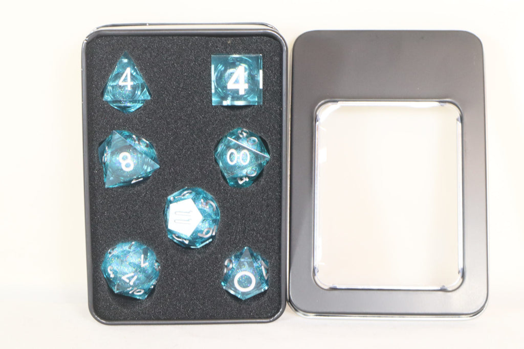 blue liquid core dice