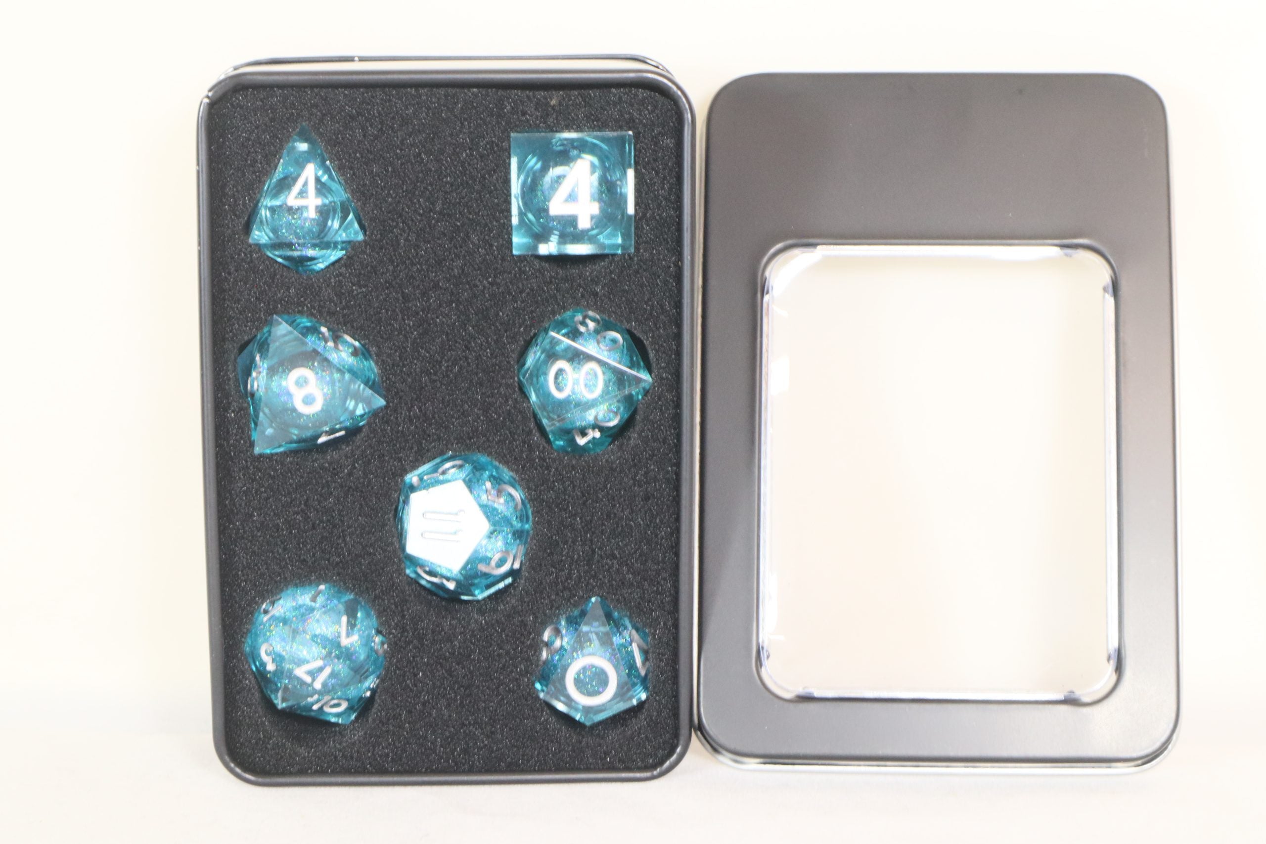 blue liquid core dice