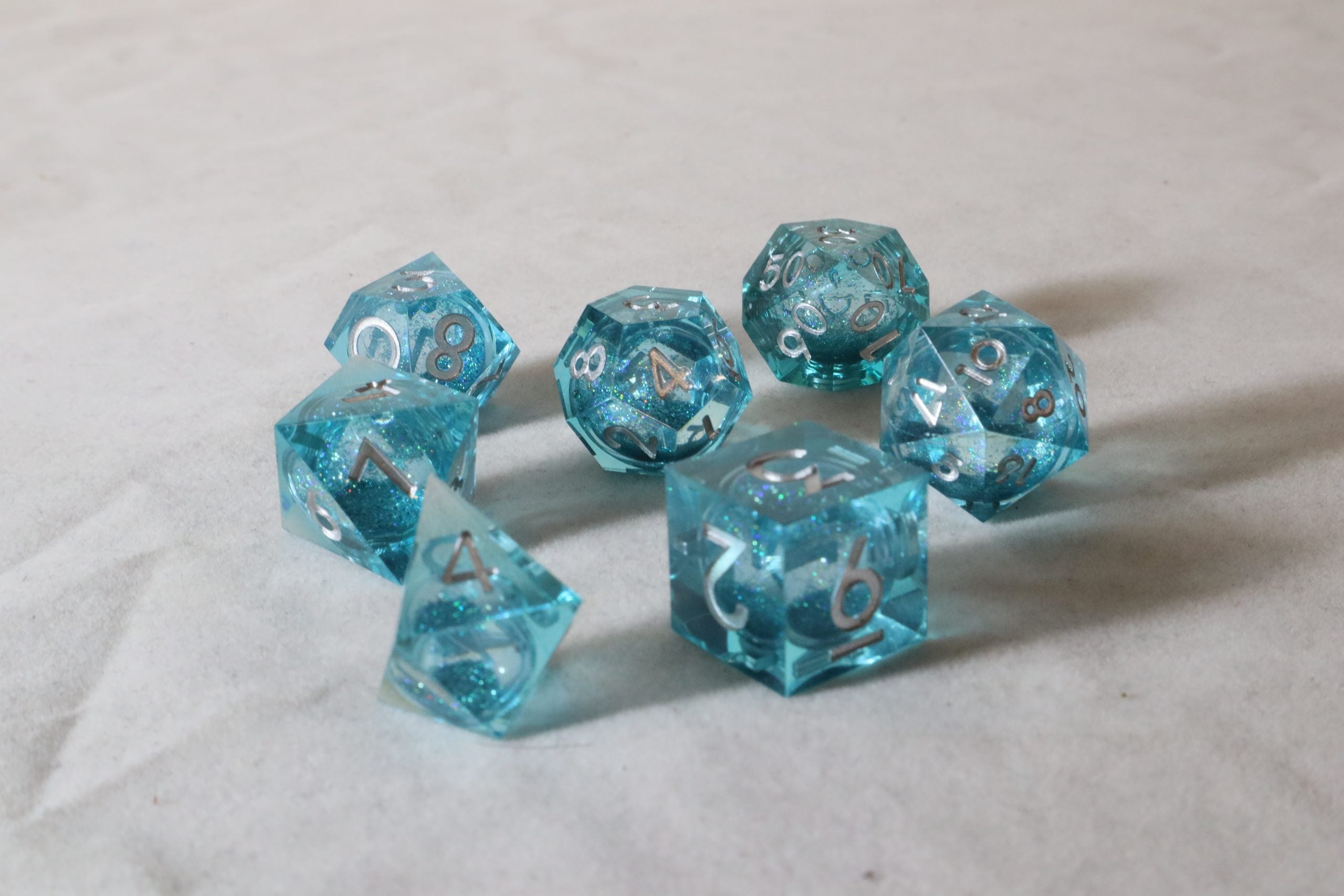 blue liquid core dice