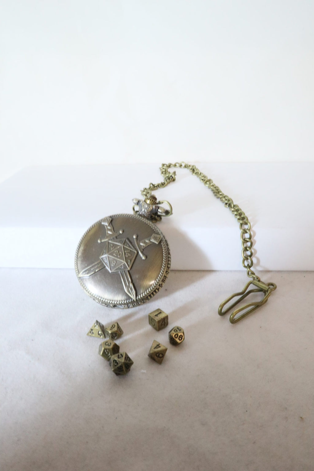 Dice pocket watch - Dice and sword