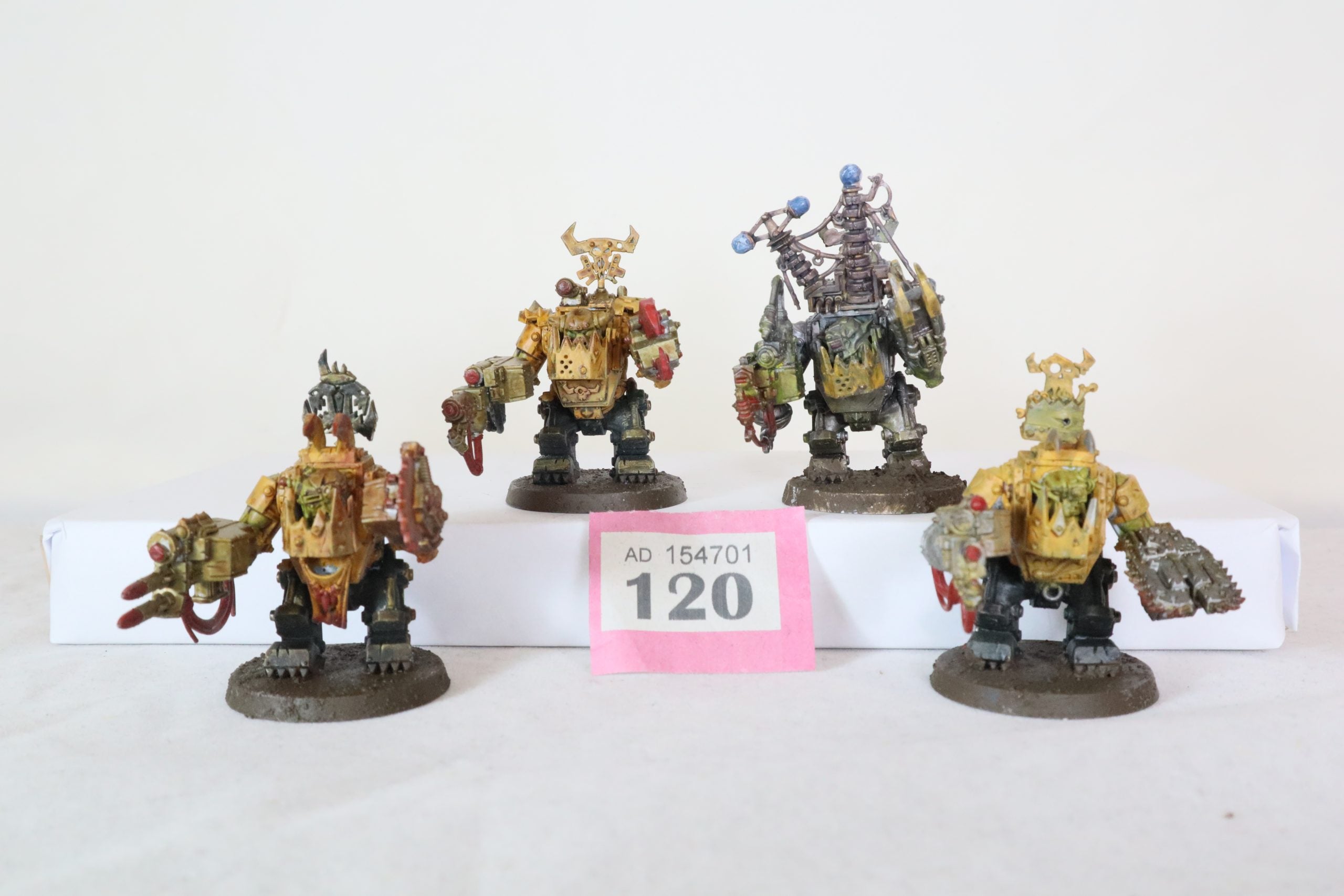 Ork Meganobz with big mek in mega armour