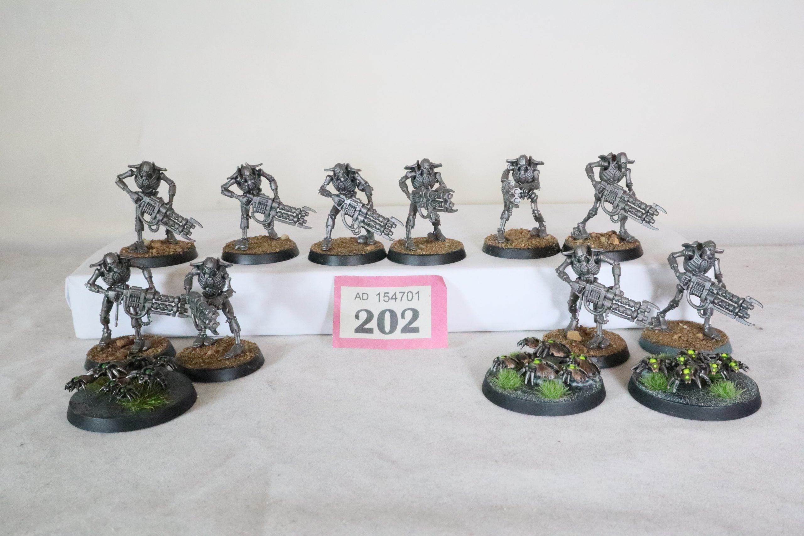10 Necron Warriors and 3 scarabs