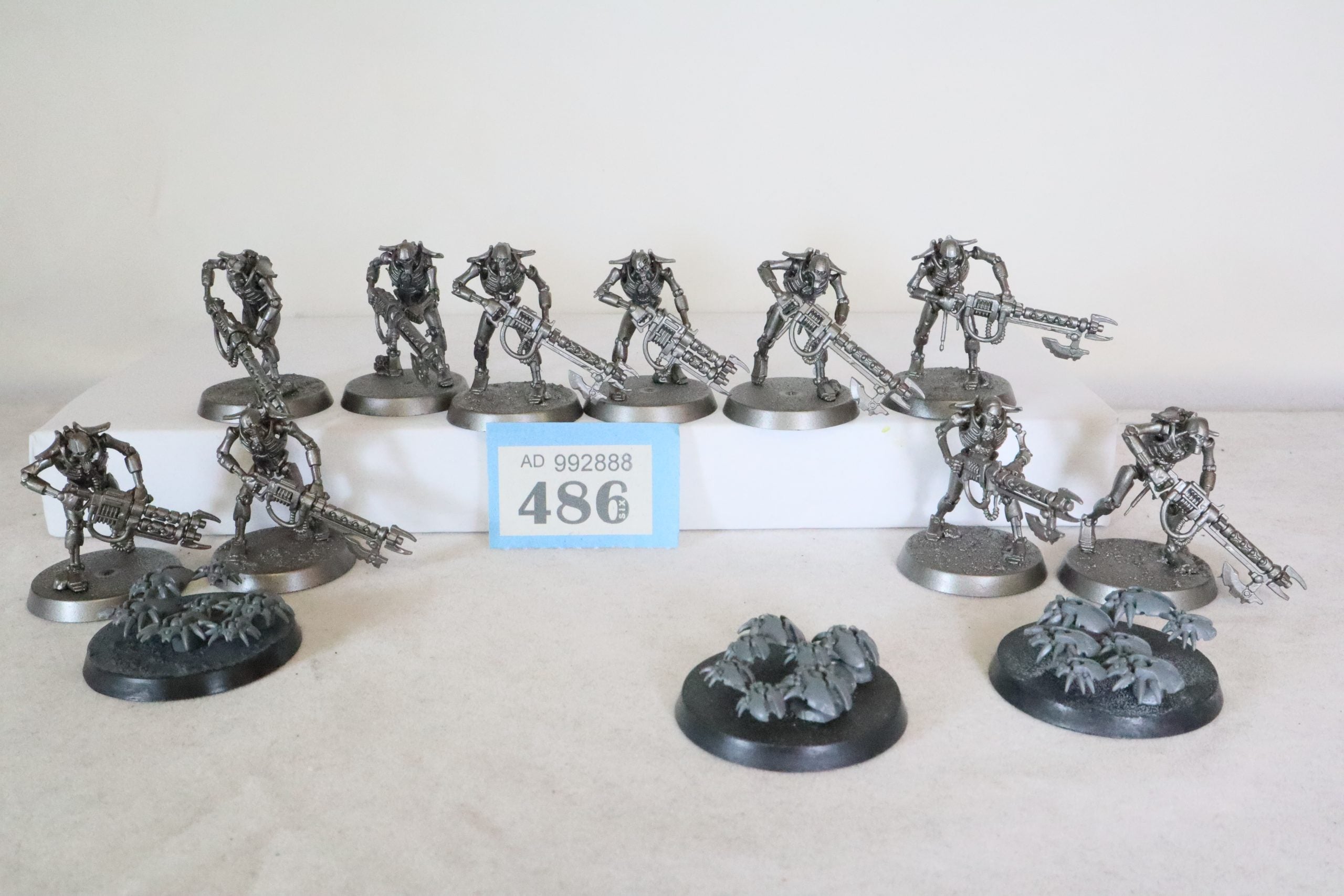 10 Necron Warriors and 3 scarabs
