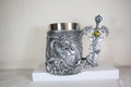 Silver dragon tankard