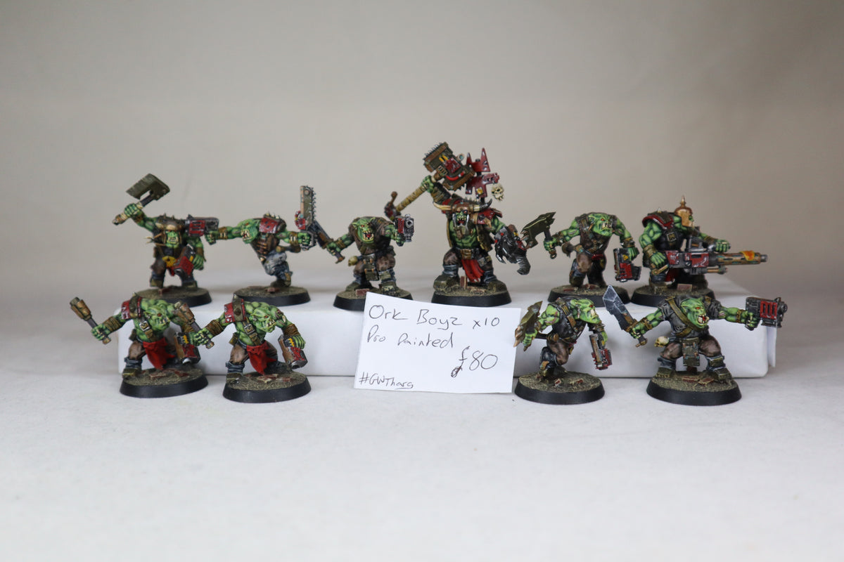 10 Ork Boyz Pro painted