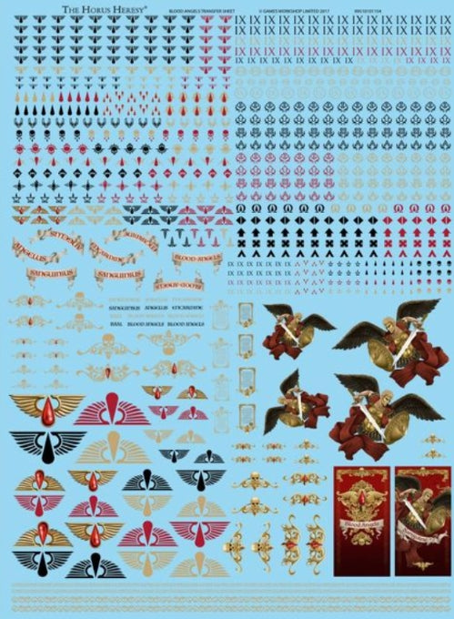 Blood Angels Legion Transfer Sheet