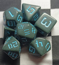 7 x Polyhedral Dice Legendary Pants Grey with Blue