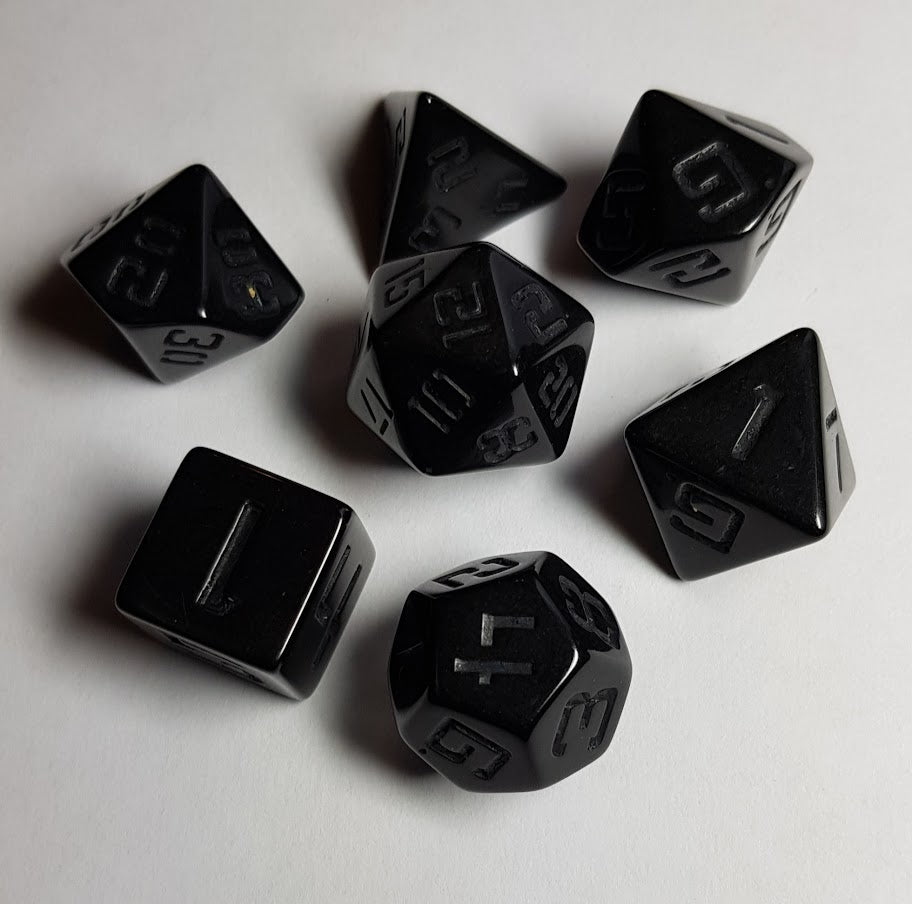 7 x Polyhedral Dice Legendary Pants Black