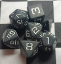 7 x Polyhedral Dice Legendary Pants Black with White