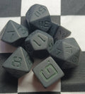 7 x Polyhedral Dice Legendary Pants Matt Black F117