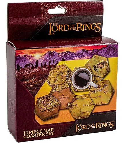 Lord of the Rings: Middle Earth Hex Map Coasters