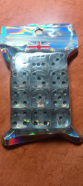 12 x 16mm D6 Clear with Steel UK Made Dice