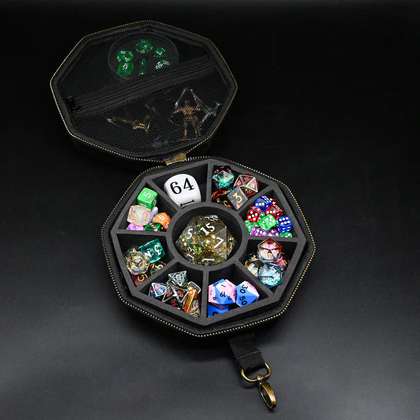 Octagonal Dice Organiser and Rolling Tray for Role playing Games and Tabletop Wargames